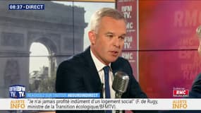 François de Rugy dit avoir appris "mercredi matin" que sa directrice de cabinet bénéficiait d'un logement social