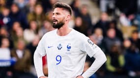 Olivier Giroud avec l'équipe de France en mars 2023