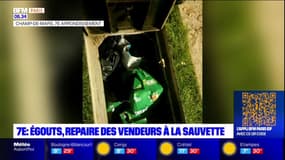 Paris: les marchandises alimentaires des vendeurs à la sauvette stockées dans les bouches d'égouts