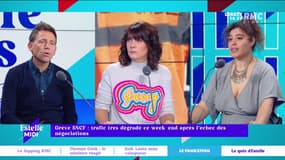 Daniel Riolo, Estelle Denis et Fatima Benomar dans "Estelle Midi"