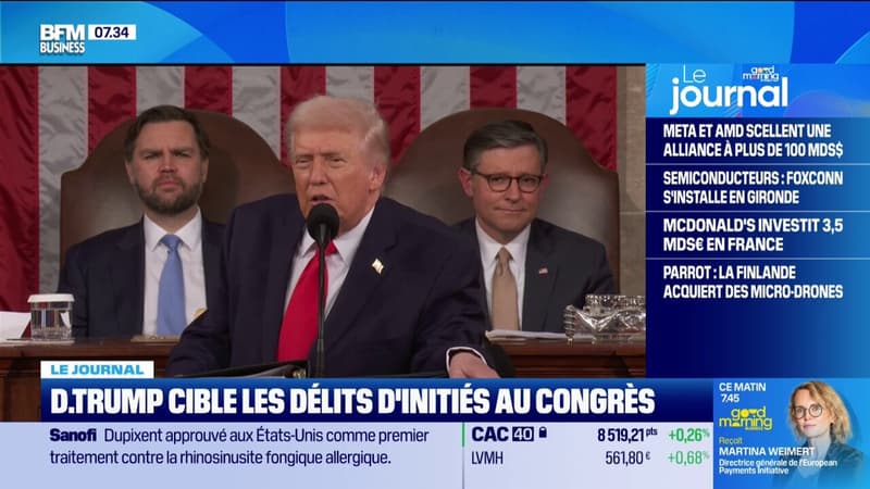 Trump cibles les délits d'initiés au Congrès