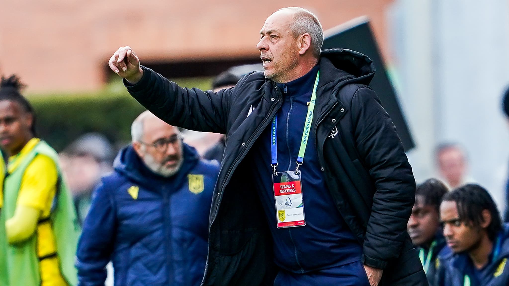 Stéphane Moreau, entraîneur du FC Nantes U19, à Nyon le 19 avril 2024