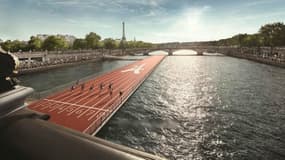 La mairie de Paris veut installer une piste d'athlétisme éphémère sur la Seine.