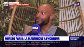 "Une première évasion pour nos visiteurs": François Jock, adjoint au responsable stand comité Martinique du tourisme, présente le stand martiniquais du tourisme 