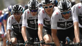Geraint Thomas devant Christopher Froome