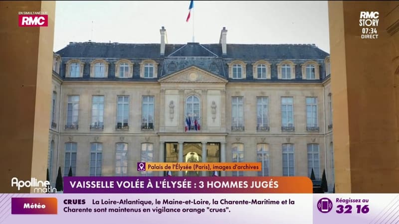 Vaisselle volée à l'Élysée : 3 hommes jugés