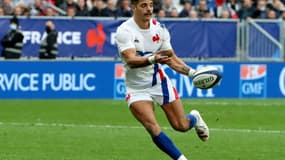 Romain Ntamack avec le XV de France contre la Géorgie en test-match au stade Matmut Atlantique le 14 novembre 2021 à Bordeaux