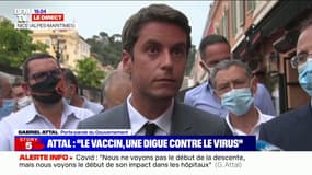 Gabriel Attal à propos de la pancarte antisémite: "Au sein de ces manifestations, il y a des personnes qui en veulent plus à la République qu'au vaccin"