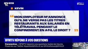 Mon employeur a-t-il le droit de ne pas me verser de titres restaurant si je suis en télétravail? 