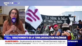 Dissolution des Soulèvements de la Terre: "Gérald Darmanin règle ses comptes politiques, à besoin de faire des exemples", estime Marine Tondelier, secrétaire nationale d'EELV