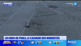 Nids-de-poule: les motards du Nord alertent