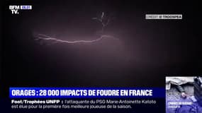 Orages dans le Calvados: un bâtiment incendié et 5500 foyers privés d'électricité 