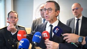 Bruno Retailleau, ministre de l'Intérieur, lors d'un point presse le 15 octobre 2024