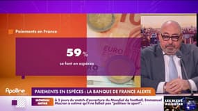 Paiements en espèces: la Banque de France alerte