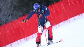 Cyprien Sarrazin à l'entraînement à Bormio, 26 décembre 2024