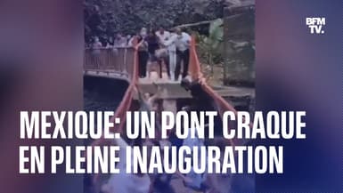 Un pont suspendu craque pendant son inauguration au Mexique