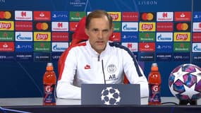 Thomas Tuchel en conférence de presse, à Lisbonne le 22 août 2020