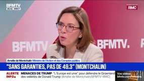 Budget: "On préférera perdre notre poste que d'emmener le pays dans le vide", déclare Amélie de Montchalin, ministre de l’Action et des Comptes publics