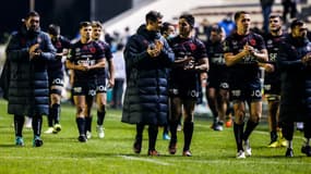 Les Toulonnais après un match de Challenge Cup en décembre 2021