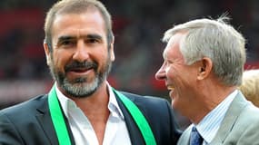 Eric Cantona avec Sir Alex Ferguson