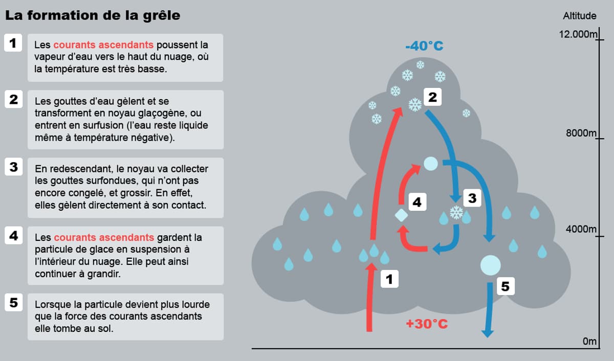 INFOGRAPHIE Au fait, comment se forme un grêlon?
