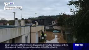 Pas-de-Calais: une rivière toujours en crue provoque d'importantes inondations