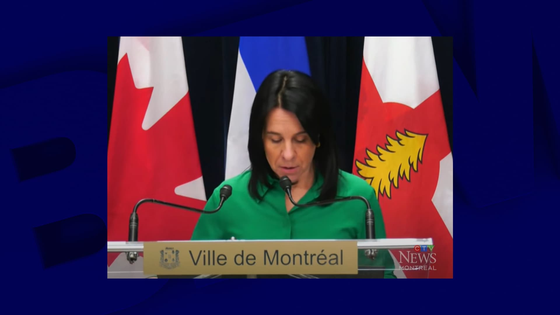 Montreal Mayor Valérie Plante feels uncomfortable in the middle of a press conference
