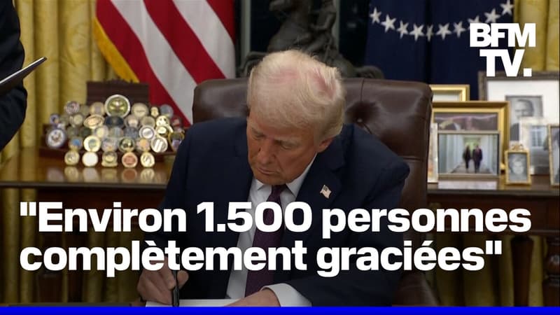 À peine investi, Donald Trump gracie 1.500 assaillants du Capitole de janvier 2021 qu'il qualifie 