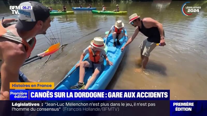 Canoës sur la Dordogne: la préfecture restreint temporairement la navigation à cause des forts courants