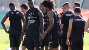 Mario Balotelli à l'entraînement de Nice 