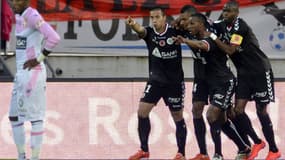 La joie des joueurs de Reims