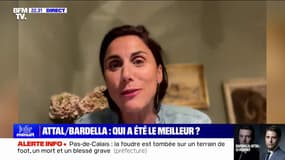 "De toute évidence, je donne le point à Jordan Bardella" réagit Laure Lavalette après le débat avec Gabriel Attal