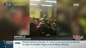 Sorbonne évacuée par les CRS: "Ils nous tiraient de façon violente" raconte Raphaëlle