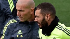 Zinedine Zidane et Karim Benzema (Real Madrid)