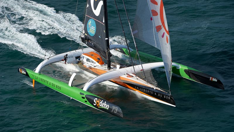 Grâce à son trimaran, Thomas Coville est allé beaucoup plus vite que les skippers du Vendée Globe pour compléter son tour du monde.