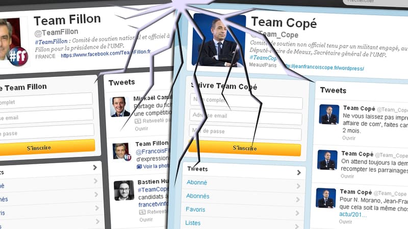 Les supporters de François Fillon et Jean-François Copé militent sur Twitter pour la victoire de favori.