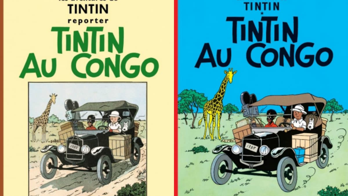 Couvertures de Tintin au Congo Couvertures de Tintin au Congo