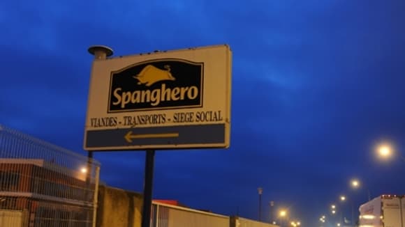 L'enseigne Spanghero, grossiste en viande mis à mal par l'affaire dite de la viande de cheval.