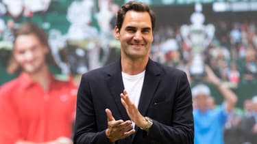 Roger Federer à Halle, le 21 juin 2023