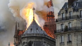 Notre-Dame de Paris en proie aux flammes, le 15 avril dernier