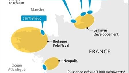 600 ÉOLIENNES EN MER SUR 5 SITES