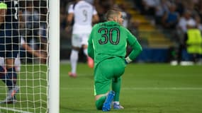 Lucas Chevalier avec le PSG face aux Spurs, le 13 août 2025.