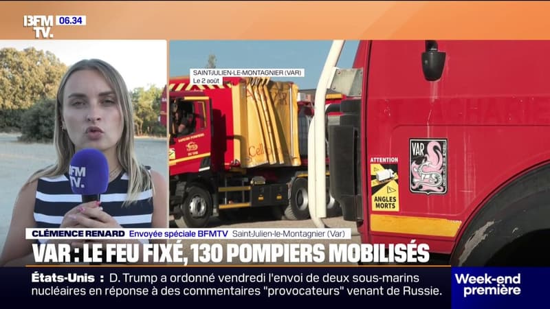 Var: jusqu'à 130 pompiers ont été mobilisés pour maîtriser un feu de forêt