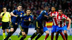 Cristiano Ronaldo et Paul Pogba avec Manchester United face à l'Atlético en Ligue des champions