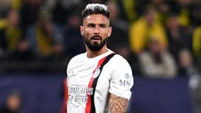 Olivier Giroud avec l'AC Milan en octobre 2023