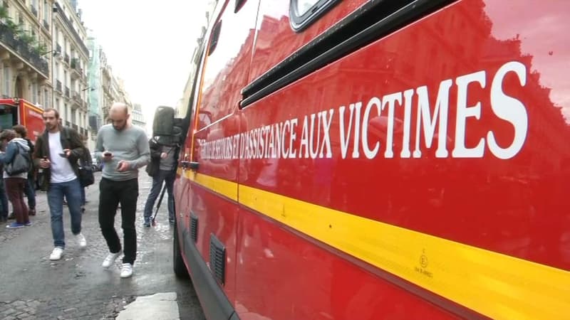 Camion de pompiers à Paris le 28 mai 2016.