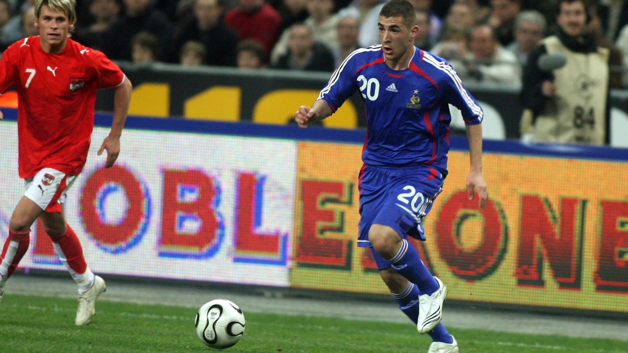Benzema le 28 mars 2007 contre l'Autriche