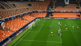 Le stade de Mestalla vide lors du match Valence-Atalanta, le 10 mars 2020
