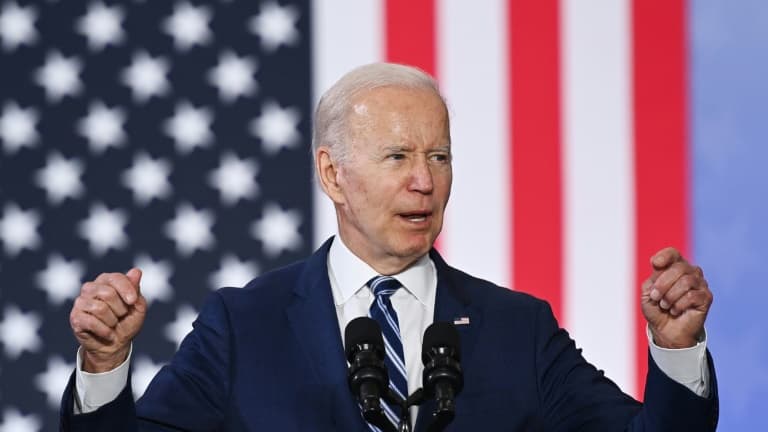 Joe Biden à Greensboro, en Caroline du Nord, le 14 avril 2022