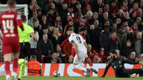 Benzema lors de Liverpool-Real le 21/02/2023